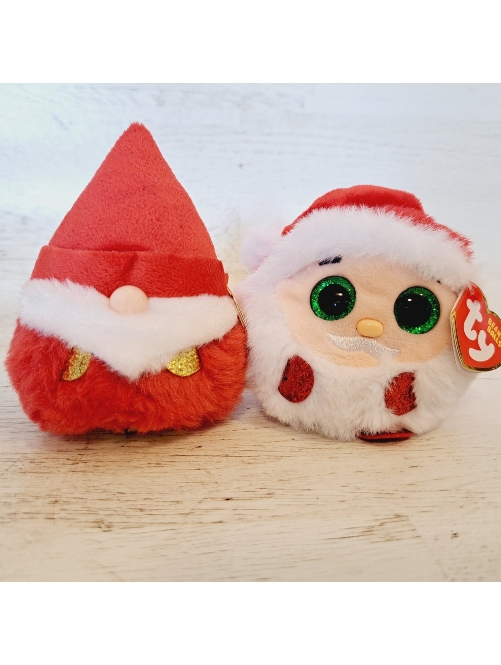 Ty Beanie Balls Kris and Gnorbie Christmas Holiday Plush Toys Stocking Stuffer